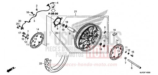 ROUE AVANT GL1800CF de 2015